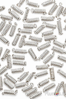 Metallspiralen - Länge 10 mm - geschwärztes silber